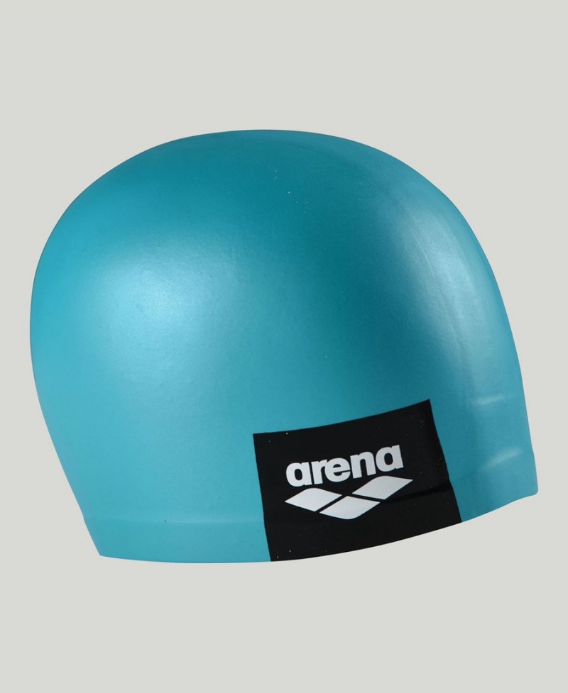 Arena Logo Moulded Silikon Badekappe Türkis | DHM22J-124