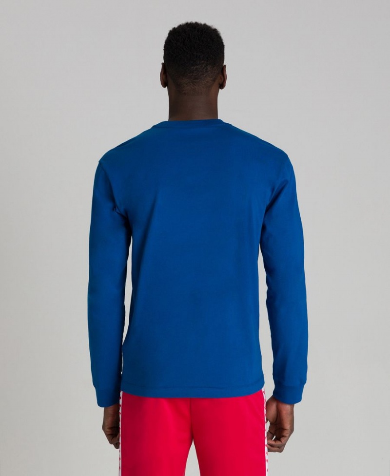 Arena Long Sleeve Team T-Shirt Blau | XET18S-641