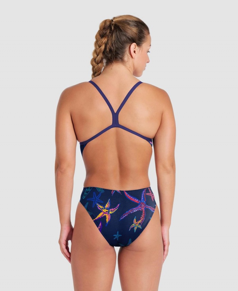 Arena Lydia Jacoby Capsule Kollektion Challenge Back Badeanzug Blau | KNP96T-504