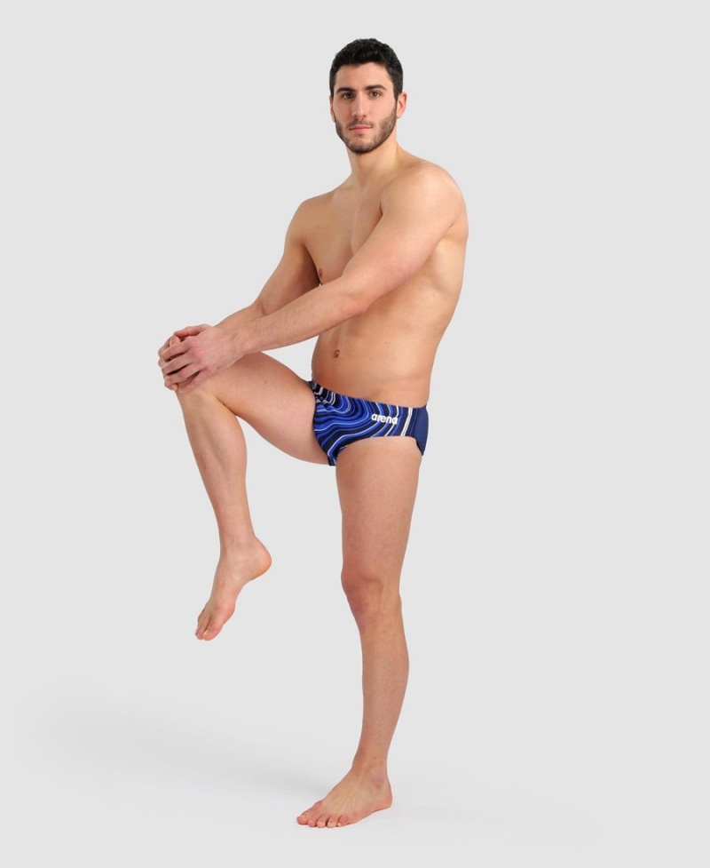 Arena Marbled Schwimmhose Navy Mehrfarbig | GBW91Y-719