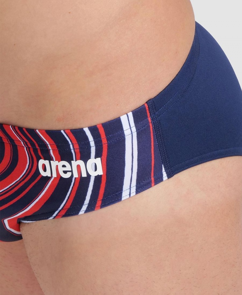 Arena Marbled Schwimmhose Navy Rot Mehrfarbig | KTF87M-813