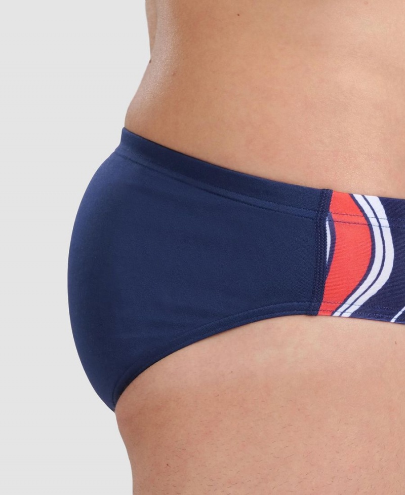 Arena Marbled Schwimmhose Navy Rot Mehrfarbig | KTF87M-813