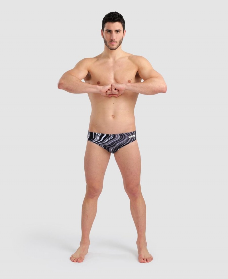 Arena Marbled Schwimmhose Schwarz Mehrfarbig | AJQ76Z-251