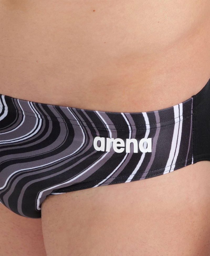 Arena Marbled Schwimmhose Schwarz Mehrfarbig | AJQ76Z-251