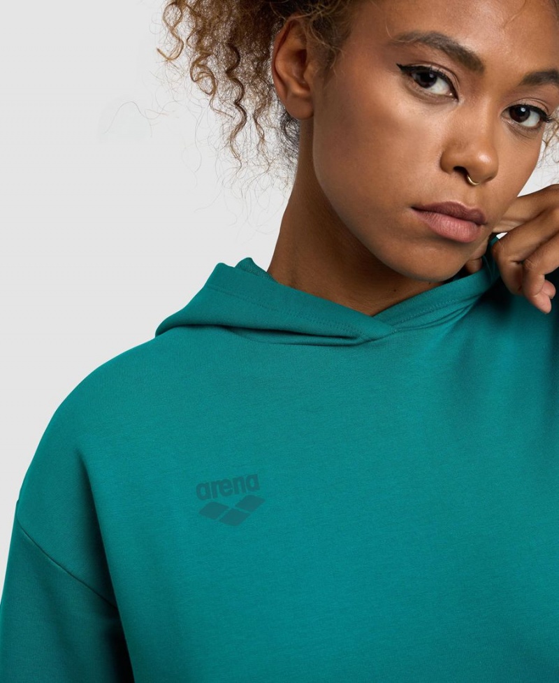 Arena Mit Kapuze Fleece Sweatshirt Grün | KVI08O-296