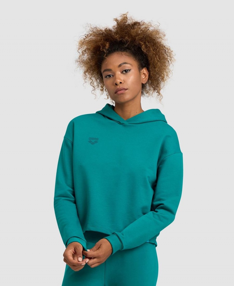 Arena Mit Kapuze Fleece Sweatshirt Grün | KVI08O-296