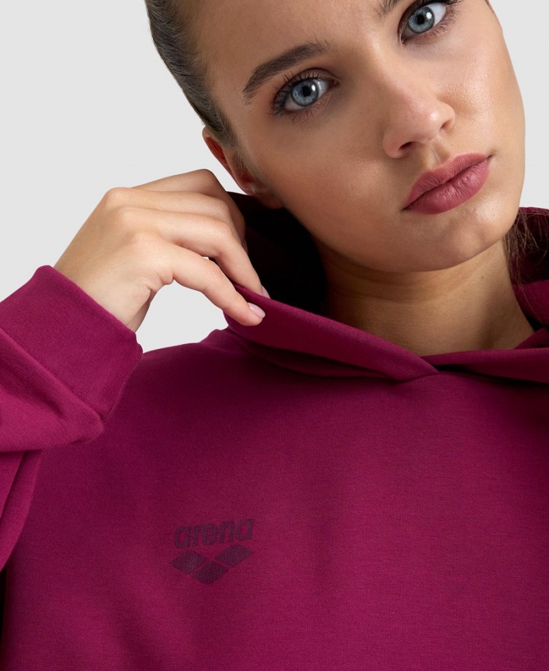 Arena Mit Kapuze Fleece Sweatshirt Rot | WAF56J-919