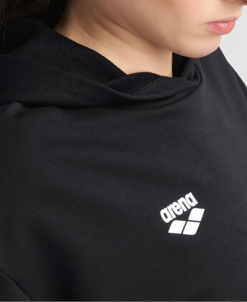 Arena Mit Kapuze Fleece Sweatshirt Schwarz | CFN63W-166