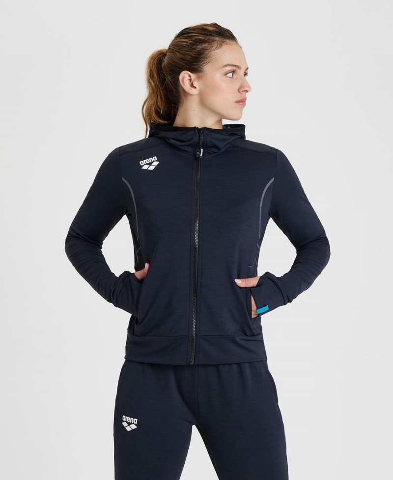 Arena Mit Kapuze Sport Spacer Jacke Schwarz | MBB23F-854