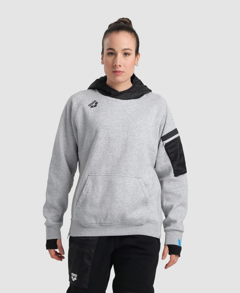 Arena Mit Kapuze Tech Sweatshirt Grau | JXN61X-414