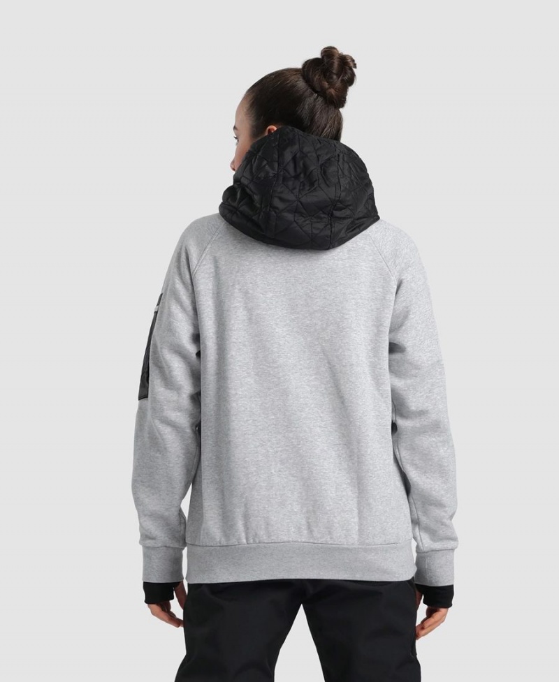 Arena Mit Kapuze Tech Sweatshirt Grau | JXN61X-414