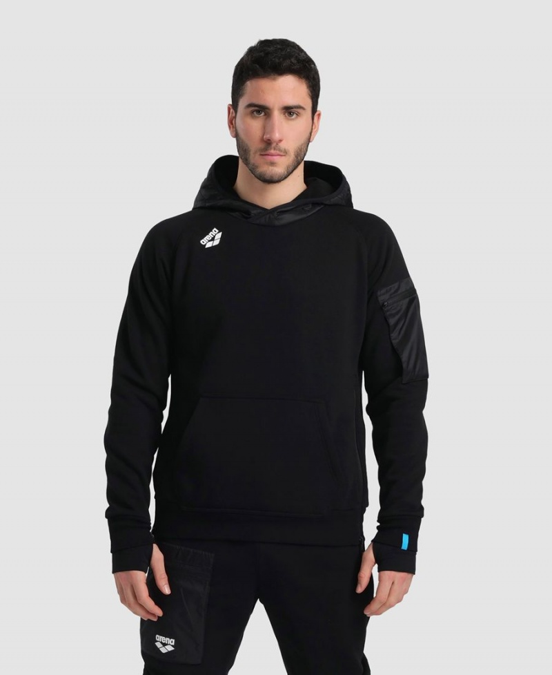 Arena Mit Kapuze Tech Sweatshirt Schwarz | DWK39X-948