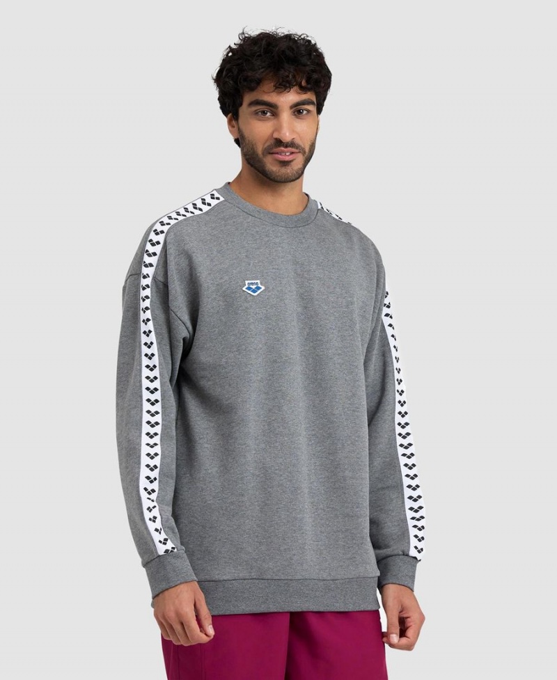 Arena Oversized Team Sweatshirt Grau Weiß | MEK03Z-713