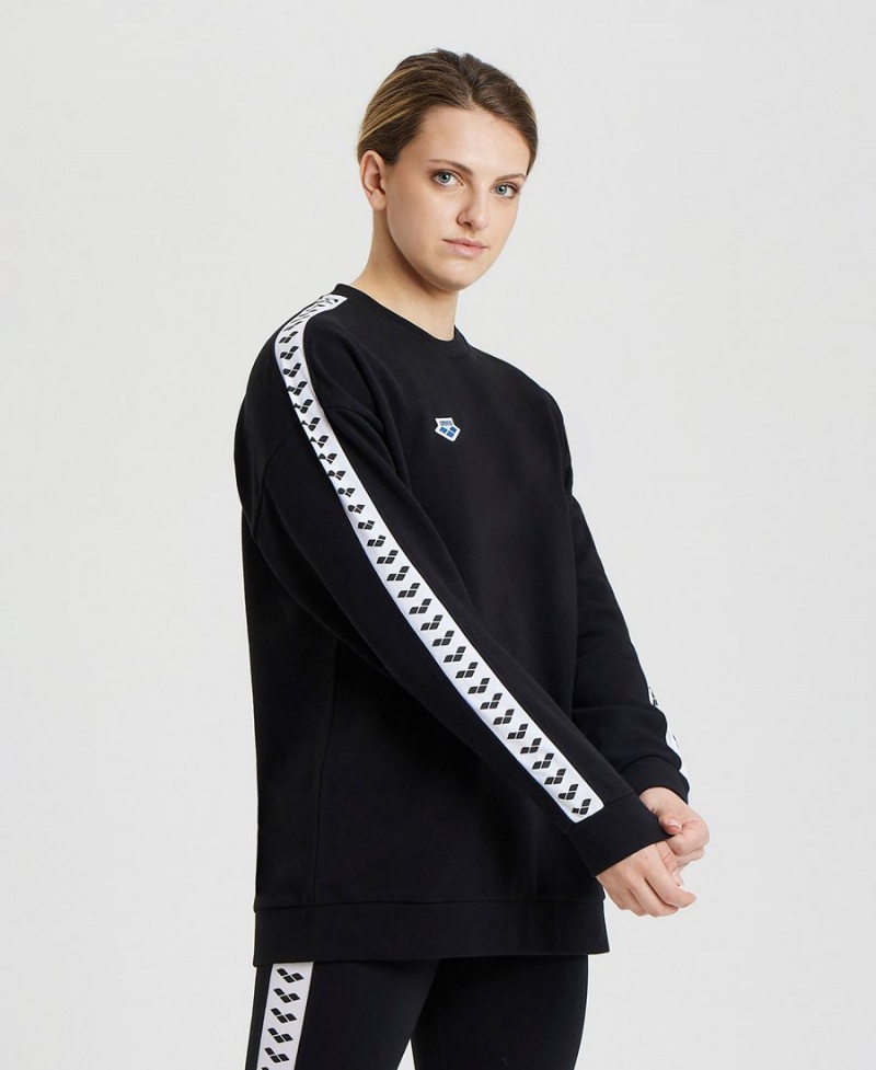 Arena Oversized Team Sweatshirt Schwarz Weiß | ZPH94F-424