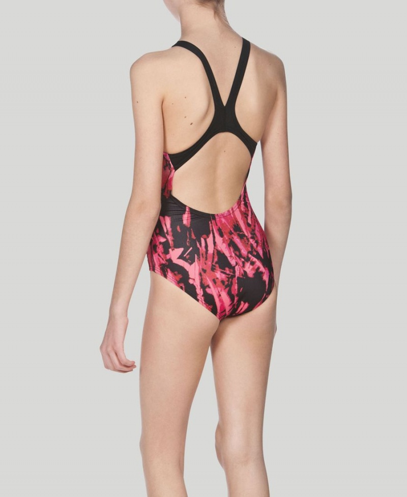 Arena Painted Youth Swim Pro Back Badeanzug Rot | TIU16U-448