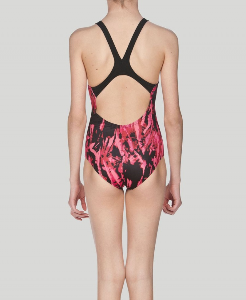 Arena Painted Youth Swim Pro Back Badeanzug Rot | TIU16U-448