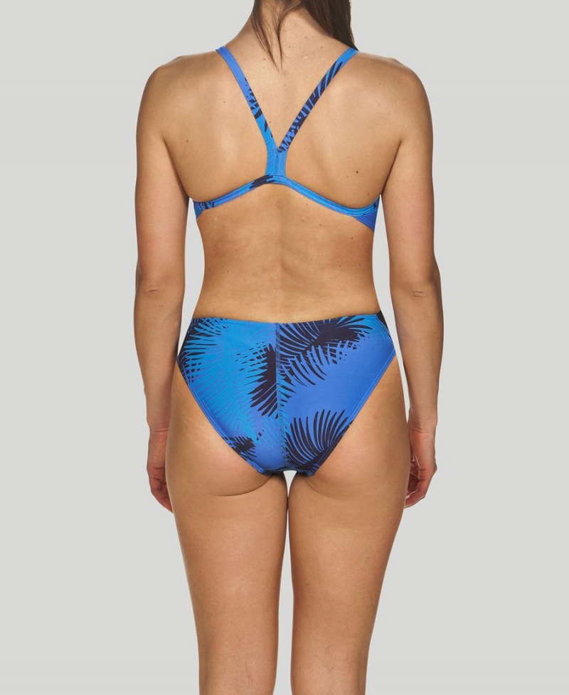 Arena Palm Forest Challenge Back Badeanzug Navy Blau | SYO27V-496