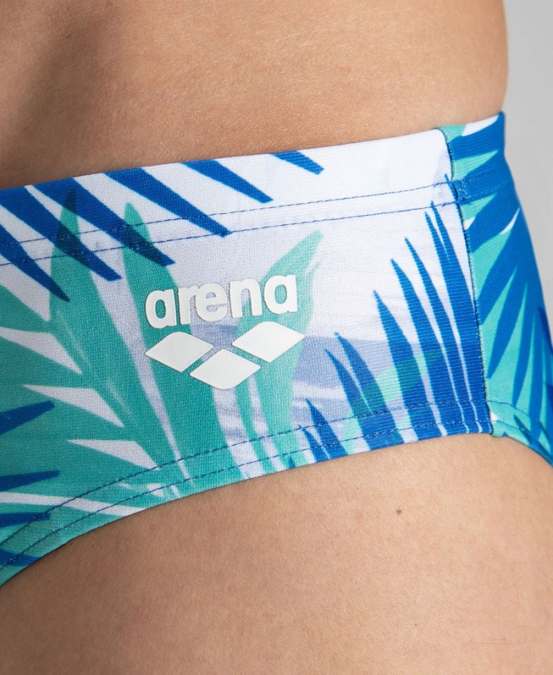 Arena Palm Print Schwimmhose Navy Mehrfarbig | BBL00Z-654