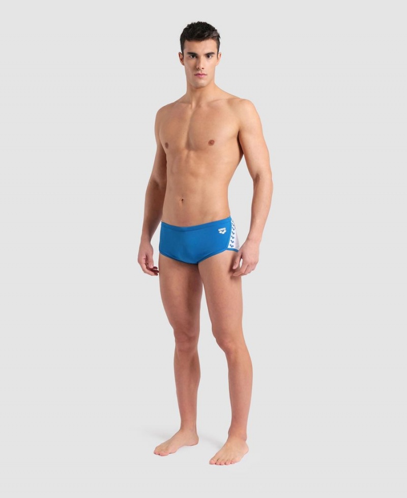 Arena Planet Wasser Low Taille Schwimmhose Blau Weiß Mehrfarbig | WRJ69C-543