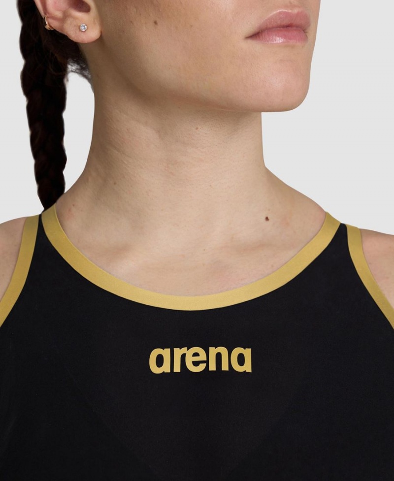 Arena Powerskin Carbon Glide Limited Edition Closed Back Wettkampfanzug Schwarz Gold | BNX66R-215