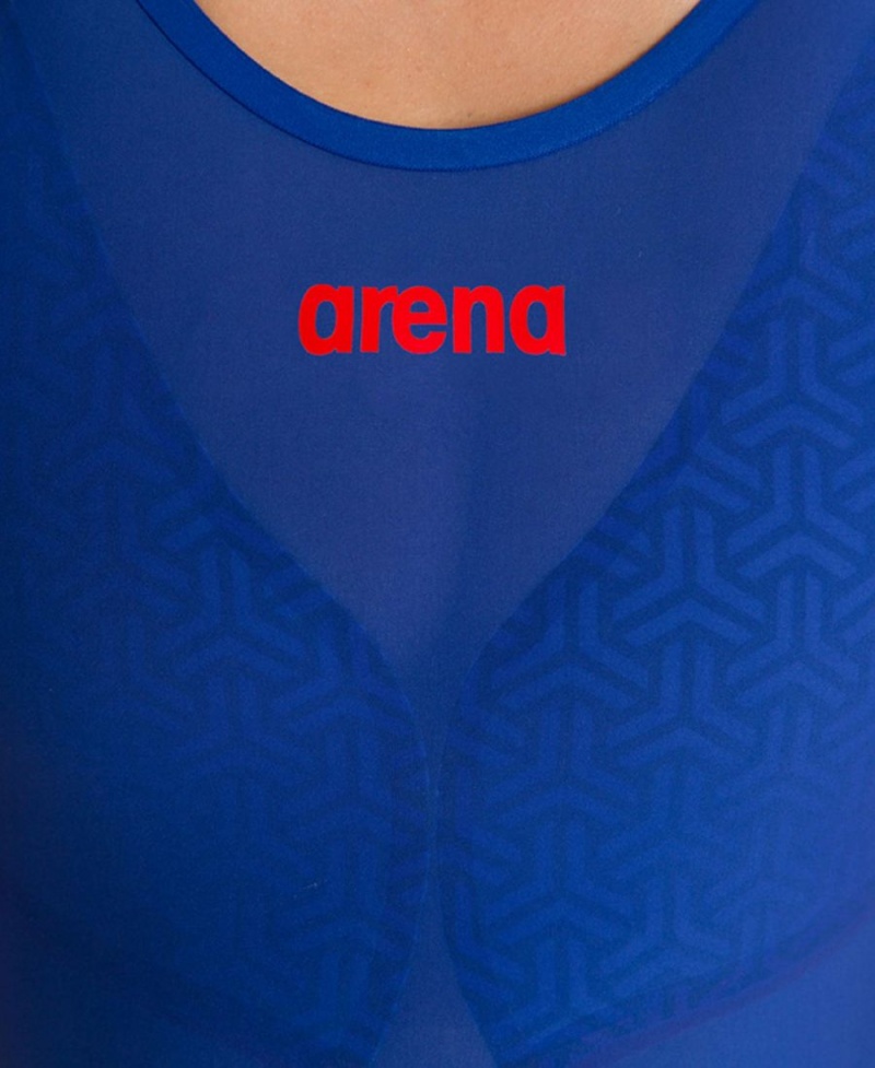 Arena Powerskin Carbon Glide Open Back Wettkampfanzug Blau | PJC09T-637