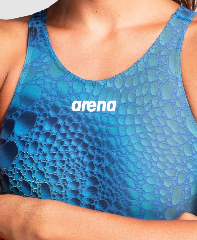 Arena Powerskin ST Next Limited Edition Open Back Wettkampfanzug Blau Mehrfarbig | XGB44H-019