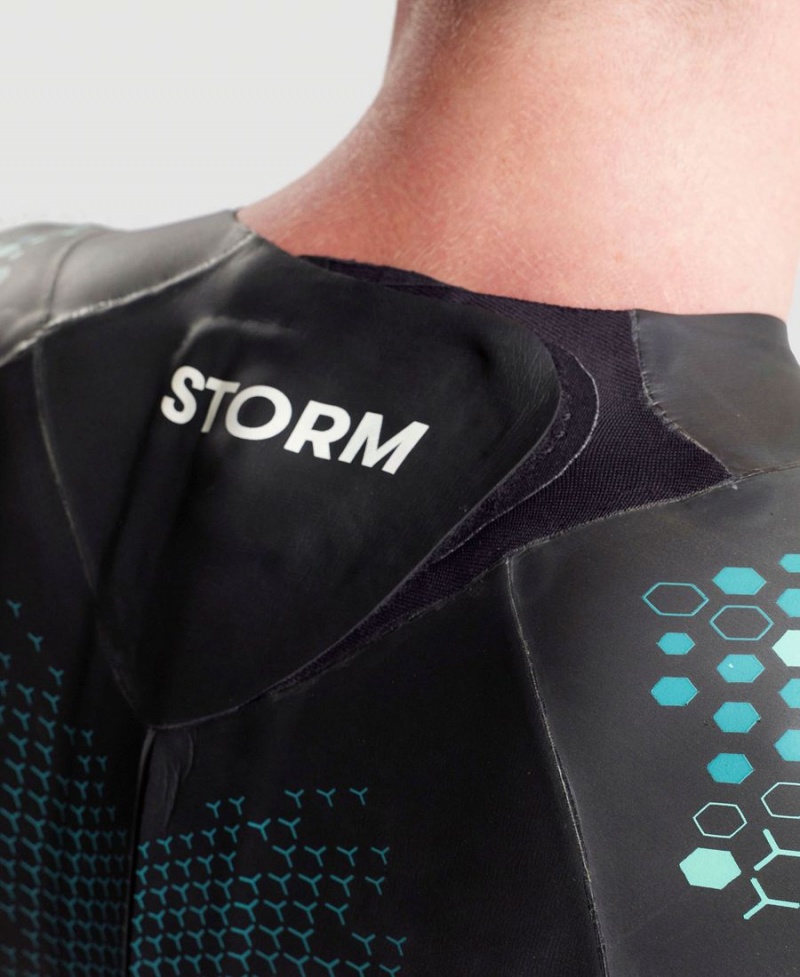 Arena Powerskin Storm Wettkampfanzug Schwarz Blau | EJH16Y-068