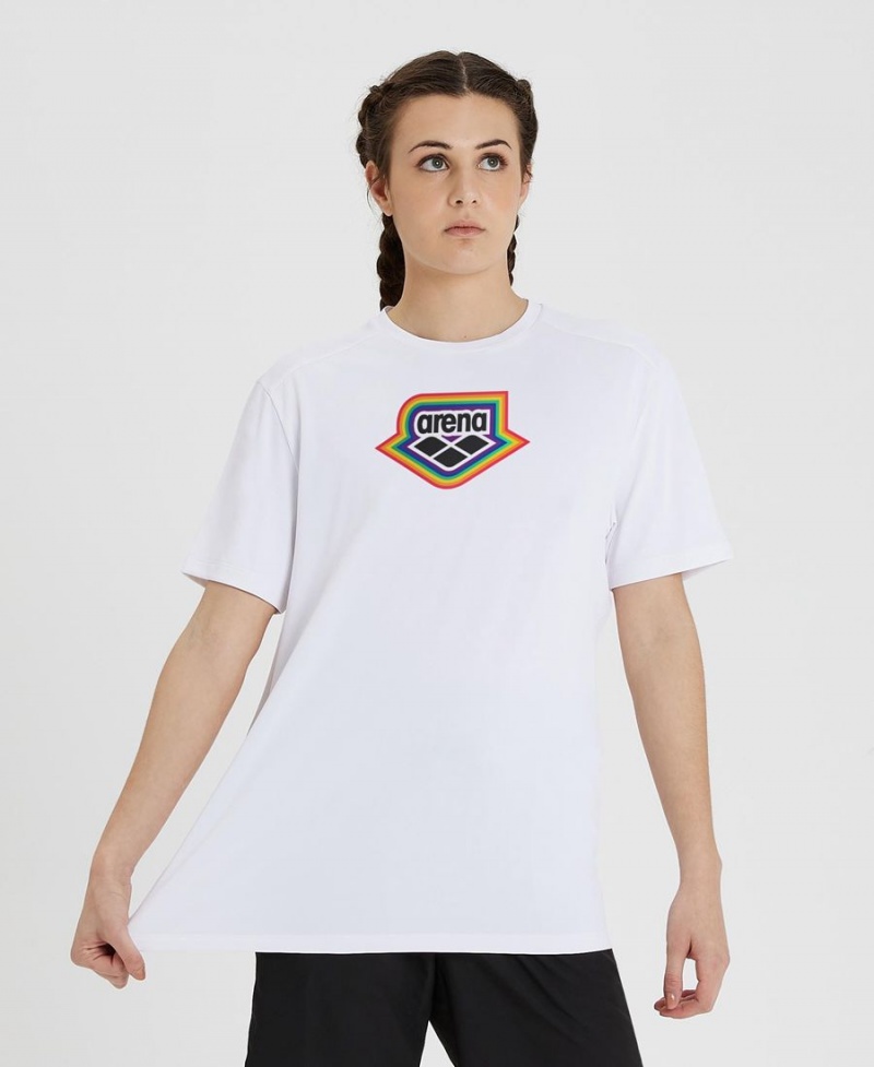 Arena Pride Kollektion T-Shirt Weiß | OVB49H-460