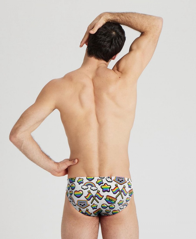 Arena Pride Print of the Month Schwimmhose Weiß Mehrfarbig | PDB84T-857