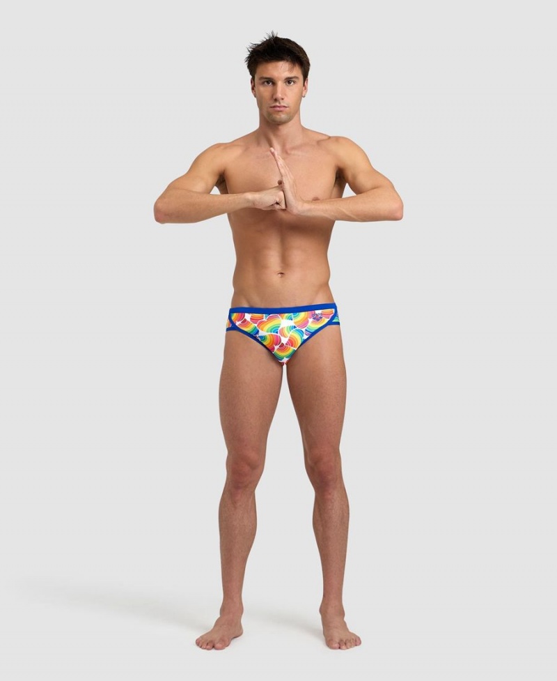 Arena Pride Schwimmhose Blau Weiß Mehrfarbig | HIR46H-294