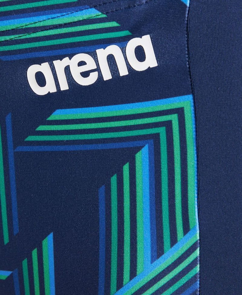 Arena Puzzled Jammer Navy Grün Mehrfarbig | BJJ97Y-882