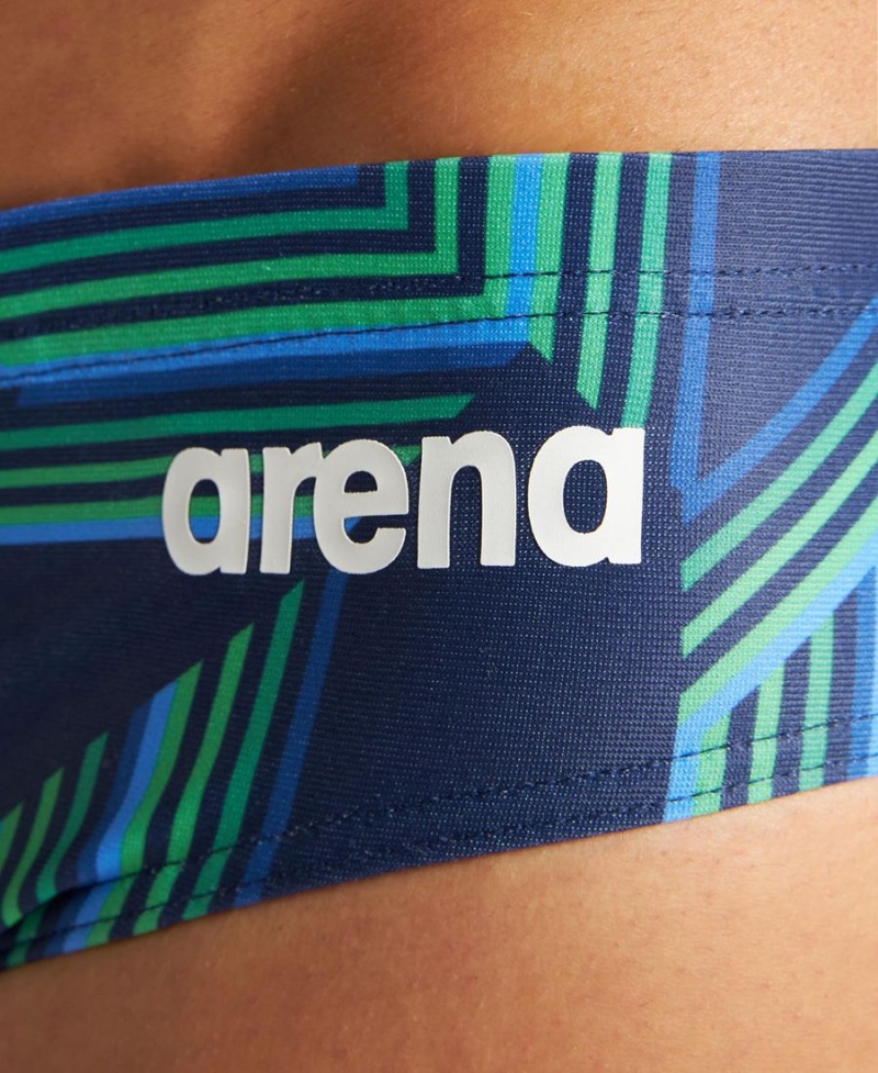 Arena Puzzled Schwimmhose Navy Grün Mehrfarbig | MCL79W-462