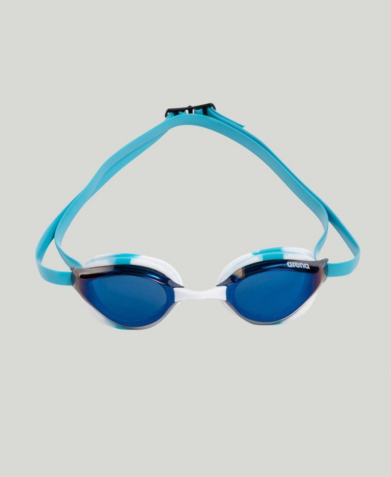 Arena Python Mirror Schwimmbrille Blau Weiß Navy | KZI21G-504