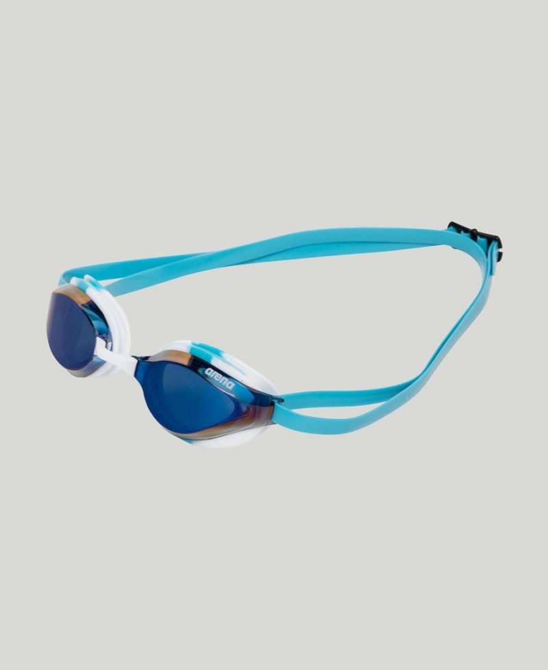 Arena Python Mirror Schwimmbrille Blau Weiß Navy | KZI21G-504