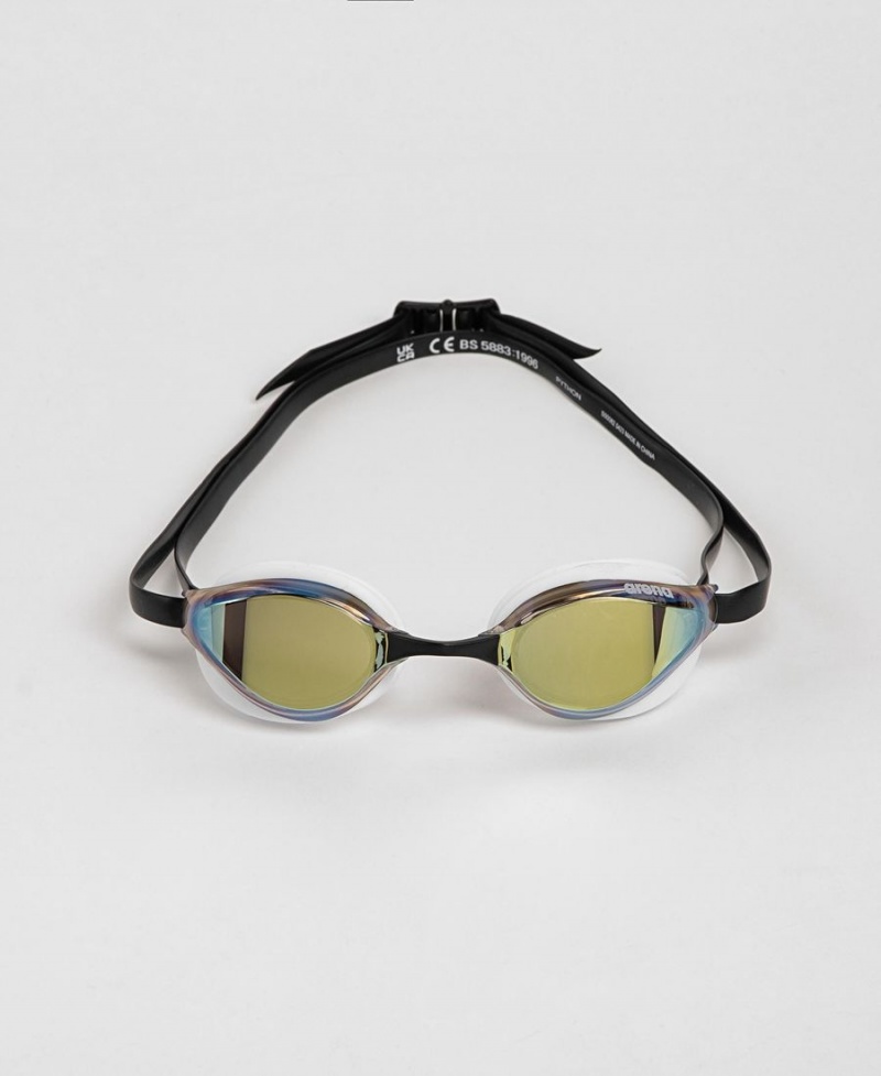 Arena Python Mirror Schwimmbrille Gold Weiß Schwarz | TLY33E-036