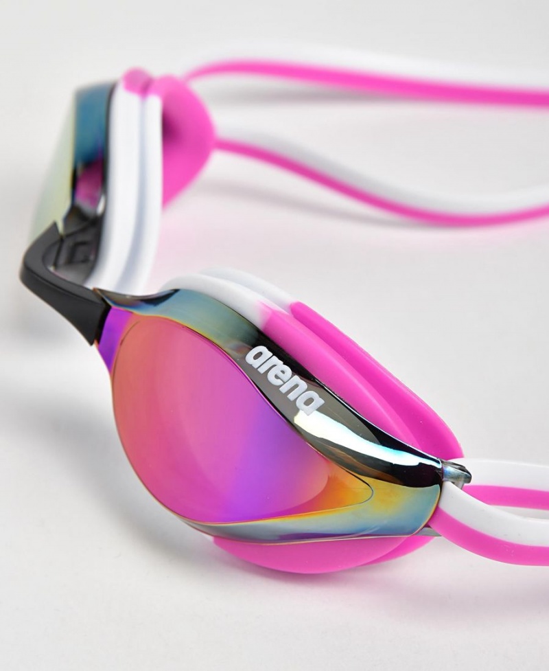 Arena Python Mirror Schwimmbrille Lila Rosa Weiß | HUZ80X-041