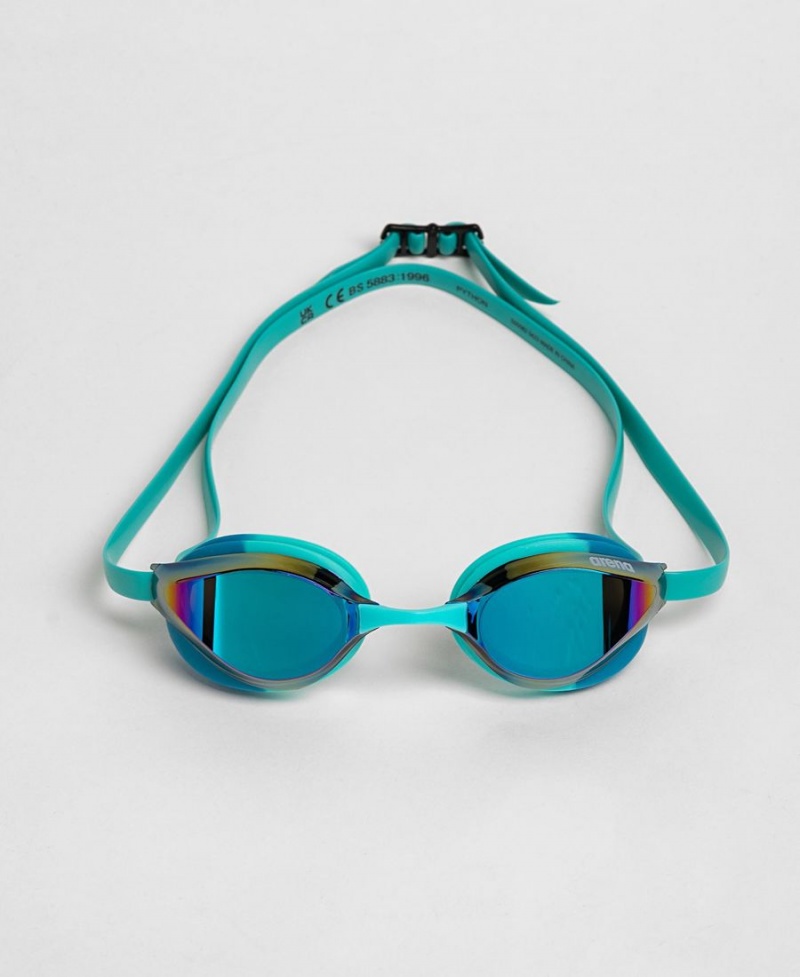 Arena Python Mirror Schwimmbrille Türkis Blau | GBY59K-427