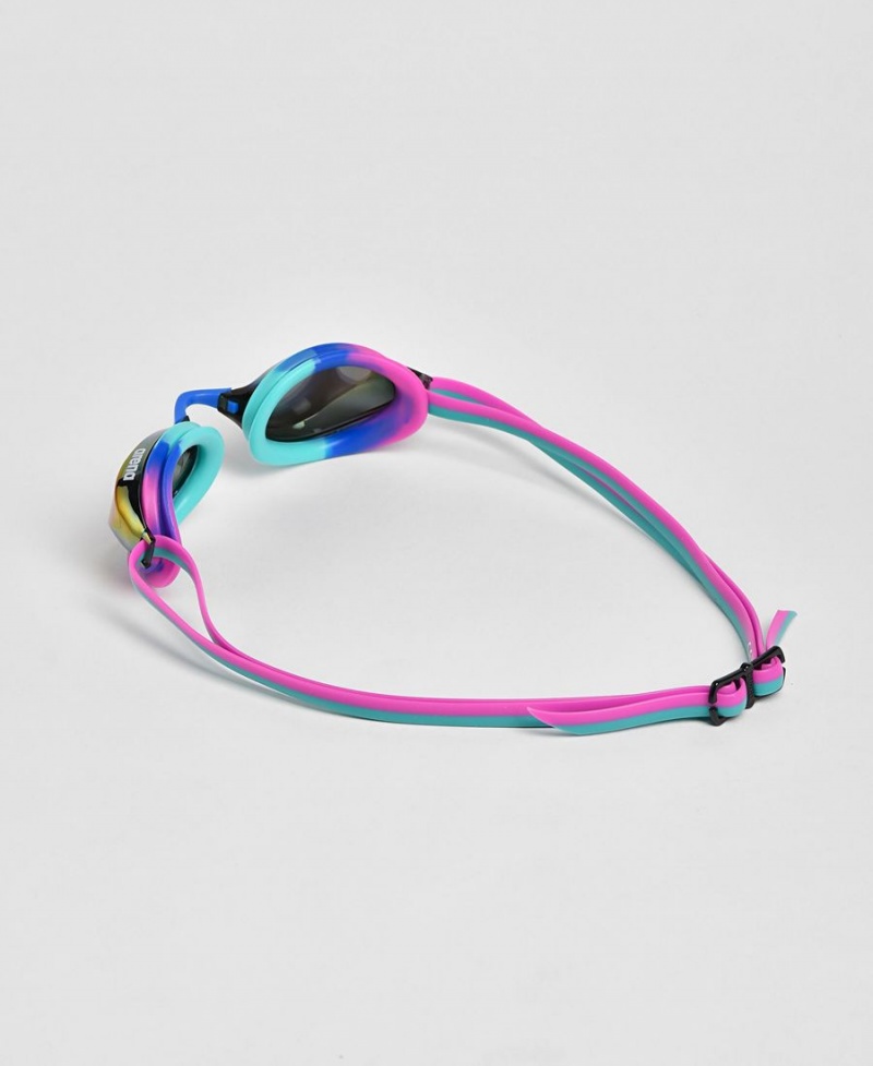 Arena Python Mirror Schwimmbrille Türkis Rosa | UFI03K-992