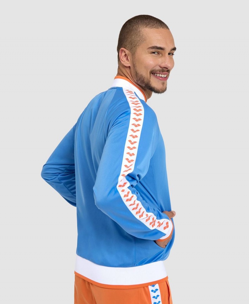 Arena Relax IV Team Full-Zip Jacke Blau Weiß Orange | TML05G-359