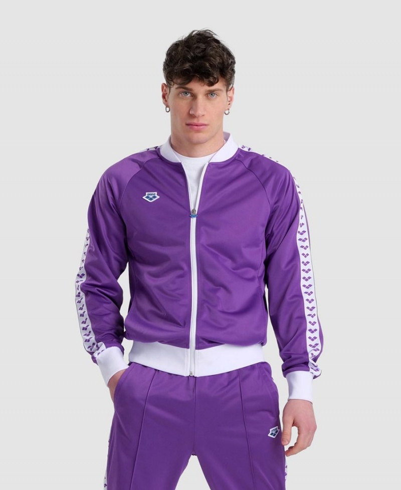 Arena Relax IV Team Full-Zip Jacke Lila Weiß | ANM82H-011