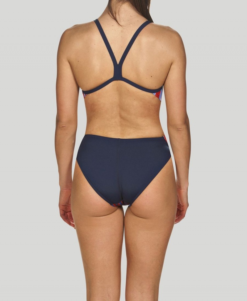 Arena Riviera Challenge Back Badeanzug Rot Navy | IQR29V-815