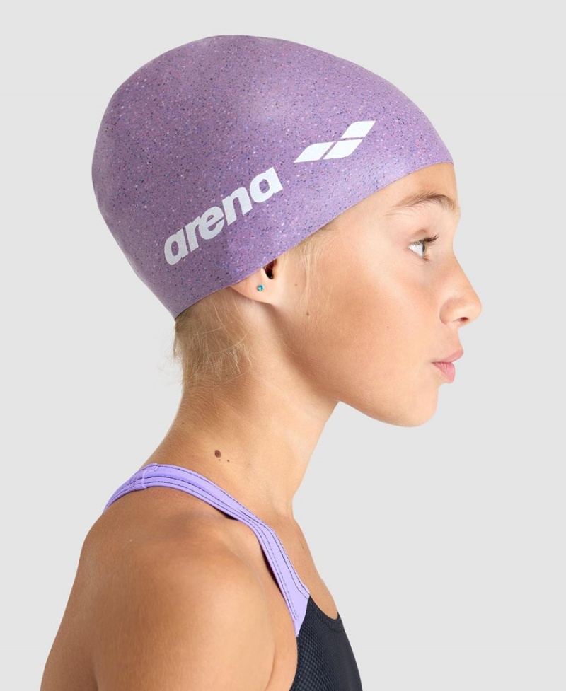 Arena Silikon Jr Badekappe Lila | QLF24K-877