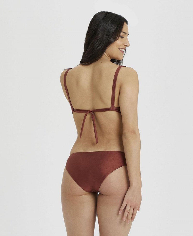 Arena Solid Bralette Badeanzug Bordeaux | ZSZ28Z-848