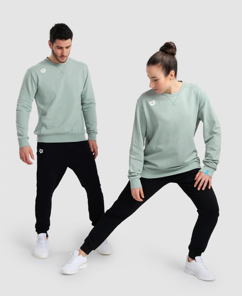 Arena Solid Crewneck Sweatshirt Grün | VOM96P-647