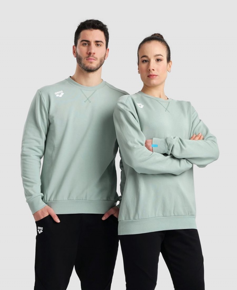 Arena Solid Crewneck Sweatshirt Grün | VOM96P-647