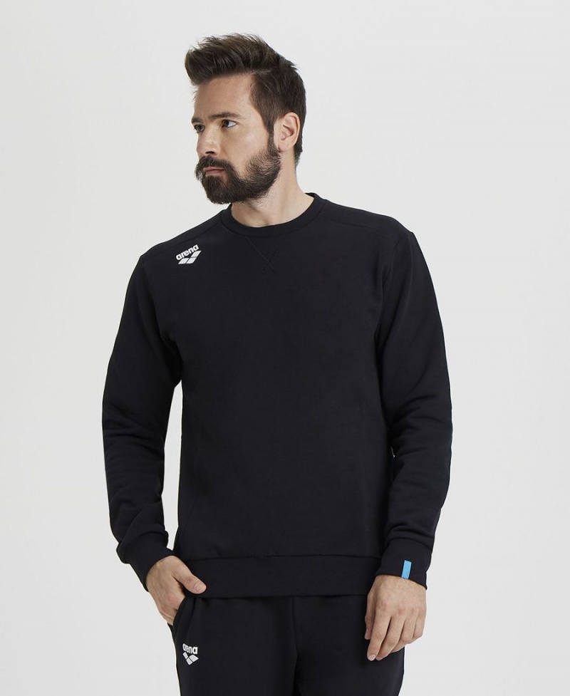 Arena Solid Crewneck Sweatshirt Schwarz | PJU63W-249