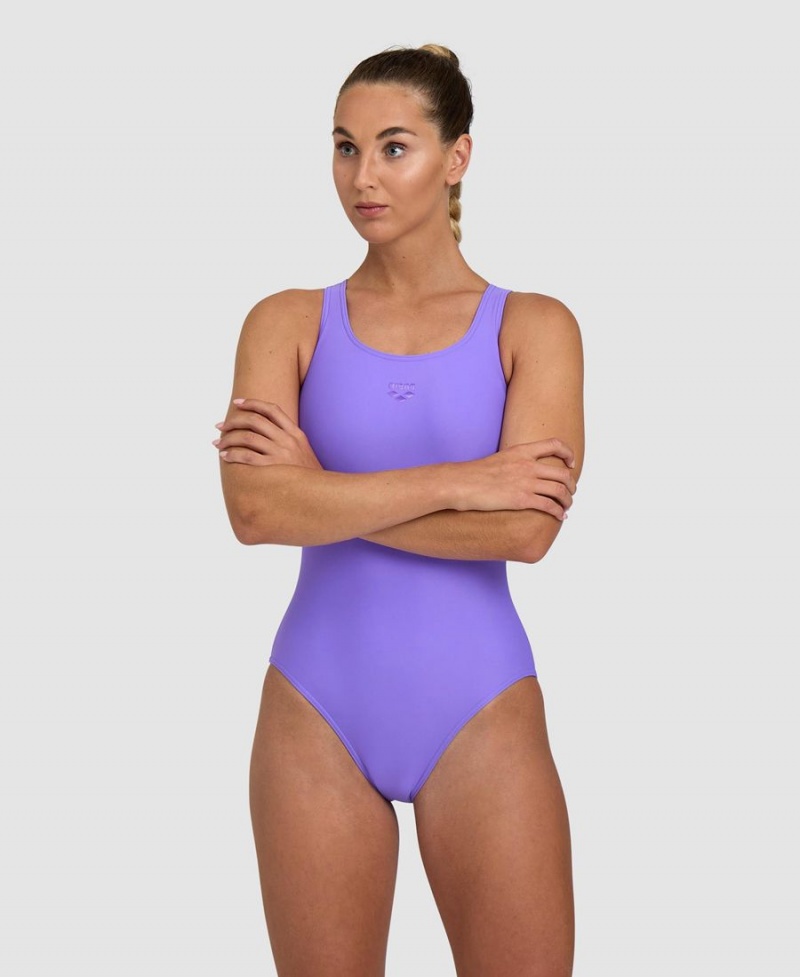 Arena Solid O Back Badeanzug Lila | VNH22G-853