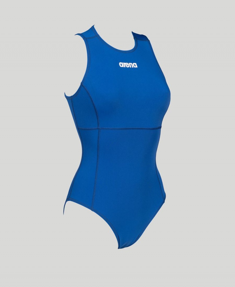 Arena Solid Waterpolo Badeanzug Blau | CMJ42J-783