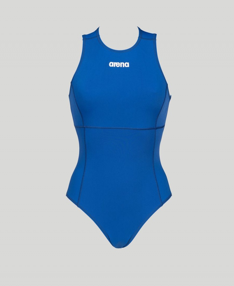 Arena Solid Waterpolo Badeanzug Blau | CMJ42J-783