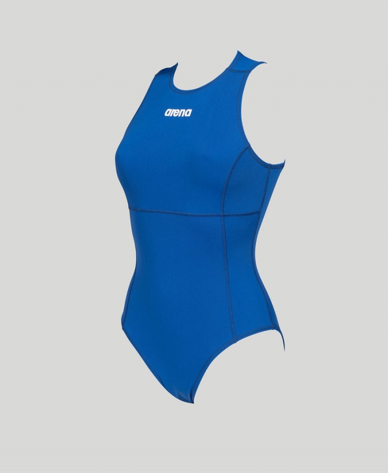 Arena Solid Waterpolo Badeanzug Blau | CMJ42J-783